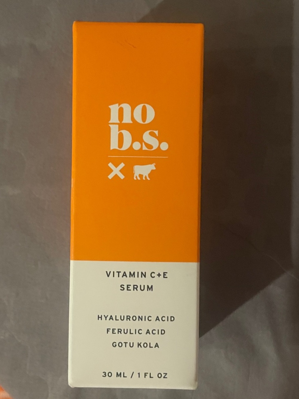 No b.s. Vitamin C+E Serum – Orange & White- New in Box. Made in the U.S.!!
